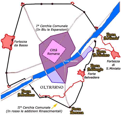 Mappa Mura di Firenze